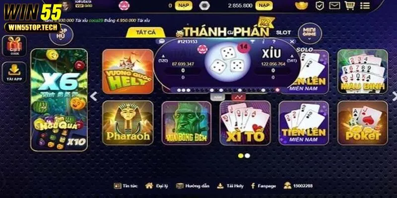 Khám phá snh game bài dình dám, thng ln ti nhà cái WIN55
