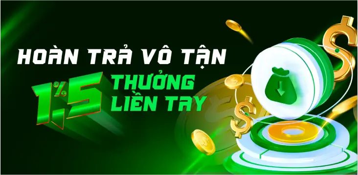 Thưởng ngay 1.5% giá trị tiền nạp
